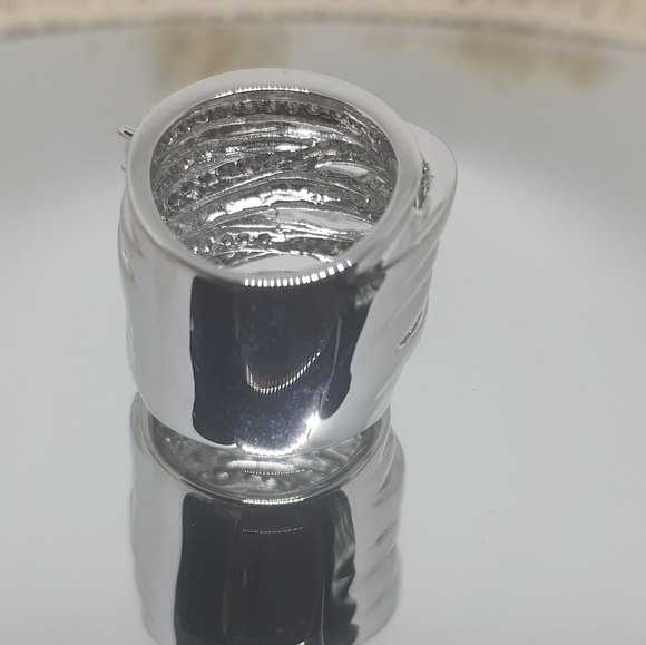 Silver CZ Multi-Row Stacked Ring - Picture 3 of 3